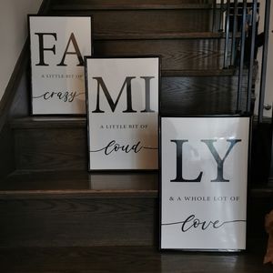 FAMILY wall art (frames not included)